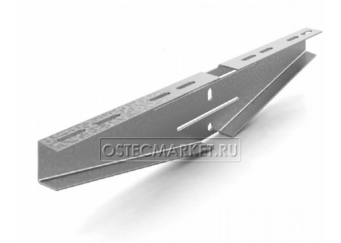 351821 Кронштейн опорный двухсторонний 200 мм, толщ. 2,0 мм, гор. цинк КОД-200-2,0-ГЦ